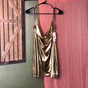 •SOLD• Gianni Bini gold silky dress